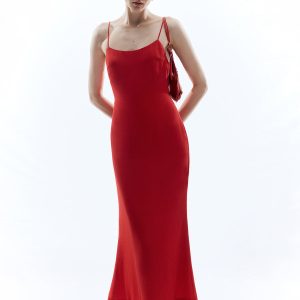 Chic Backless Sleeveless Solid Long Dress for Effortless Y2K Aesthetic Style