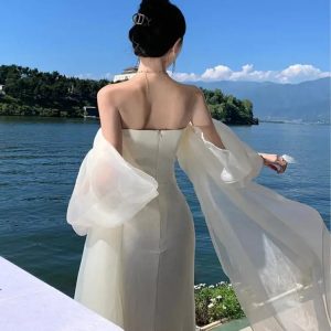 Chic Backless Summer Formal Dress for Weddings & Parties - Elegant Slim Straps 2024 Fashion