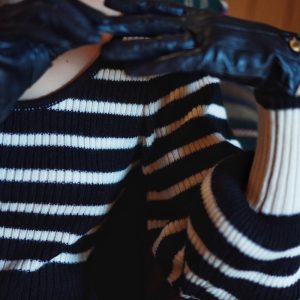 Chic Black and White Striped Knit Dress for Y2K Fashion and Coquette Aesthetic Styles