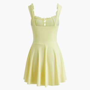 Chic Casual Sleeveless Short Dress - Y2K Aesthetic with Coquette Style Vibes