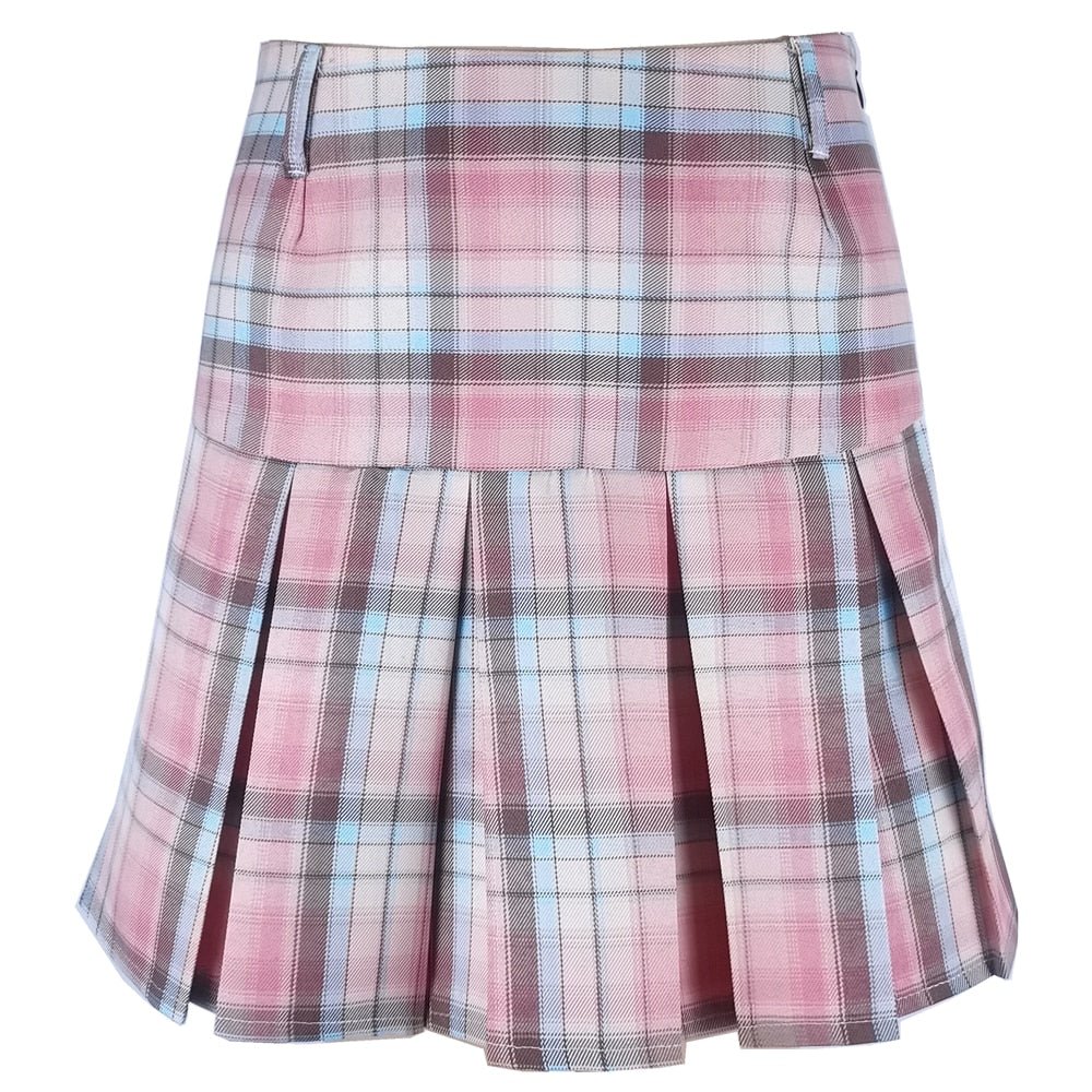 Chic Checkerboard Pastel Mini Skirt - Y2K Fashion Essential for Trendy Summer Outfits