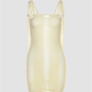 Chic Circinus Knit Tube Dress - Y2K Aesthetic Fashion for Effortless Style