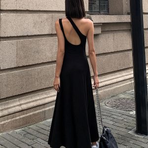 Chic Cutout Backless Knit Dress for Y2K Fashion Lovers - Trendy Aesthetic Style