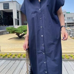 Chic French Style Long Shirt Dress for Effortless Y2K Aesthetic and Coquette Vibes