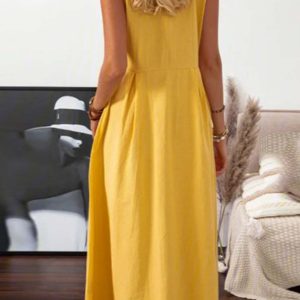 Chic Lapel Button Down Sleeveless Midi Dress for Y2K Aesthetic and Coquette Style