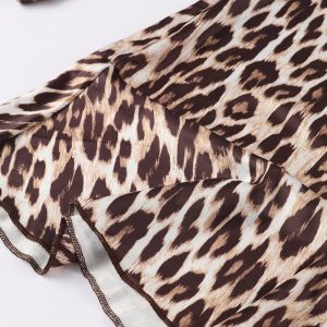 Chic Longing Leopard Tea Dress - Y2K Aesthetic with Coquette Style and Vintage Charm