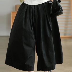 Chic Loose Wide-Leg Cotton Pants for Effortless Y2K Style and Comfy Aesthetic Outfits