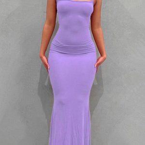 Chic Low Cut Fishtail Pack Hip Dress for Y2K Aesthetic and Coquette Style Lovers