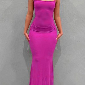 Chic Low Cut Fishtail Pack Hip Dress for Y2K Aesthetic and Coquette Style Lovers