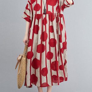 Chic Polka-Dot Midi Dress with Split-Joint Design for Y2K and Coquette Aesthetic Styles