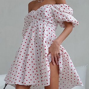 Chic Polka Dot Off-Shoulder Mini Dress for Y2K Fashion and Coquette Aesthetic Lovers