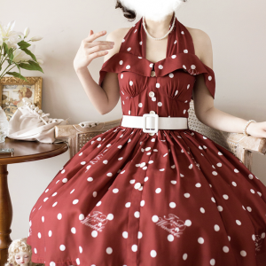 Chic Polka Dot Retro Dress - Y2K Fashion Inspired Vintage Style for Trendy Outfits