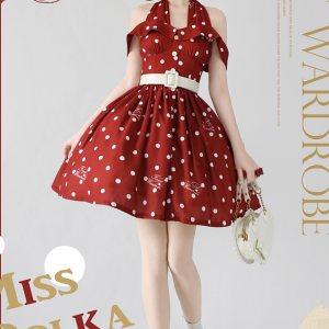 Chic Polka Dot Retro Dress - Y2K Fashion Inspired Vintage Style for Trendy Outfits