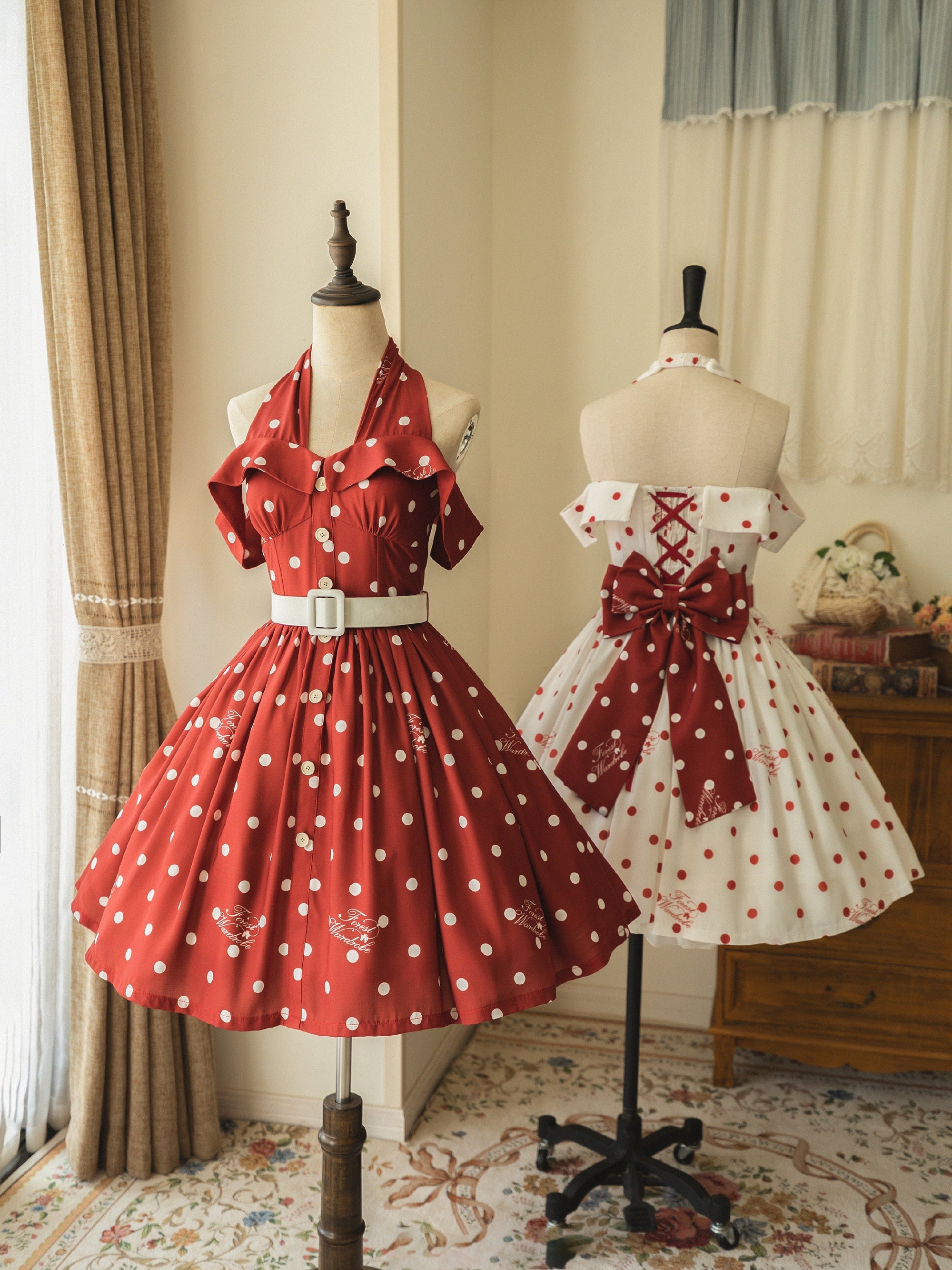 Chic Polka Dot Retro Dress - Y2K Fashion Inspired Vintage Style for Trendy Outfits