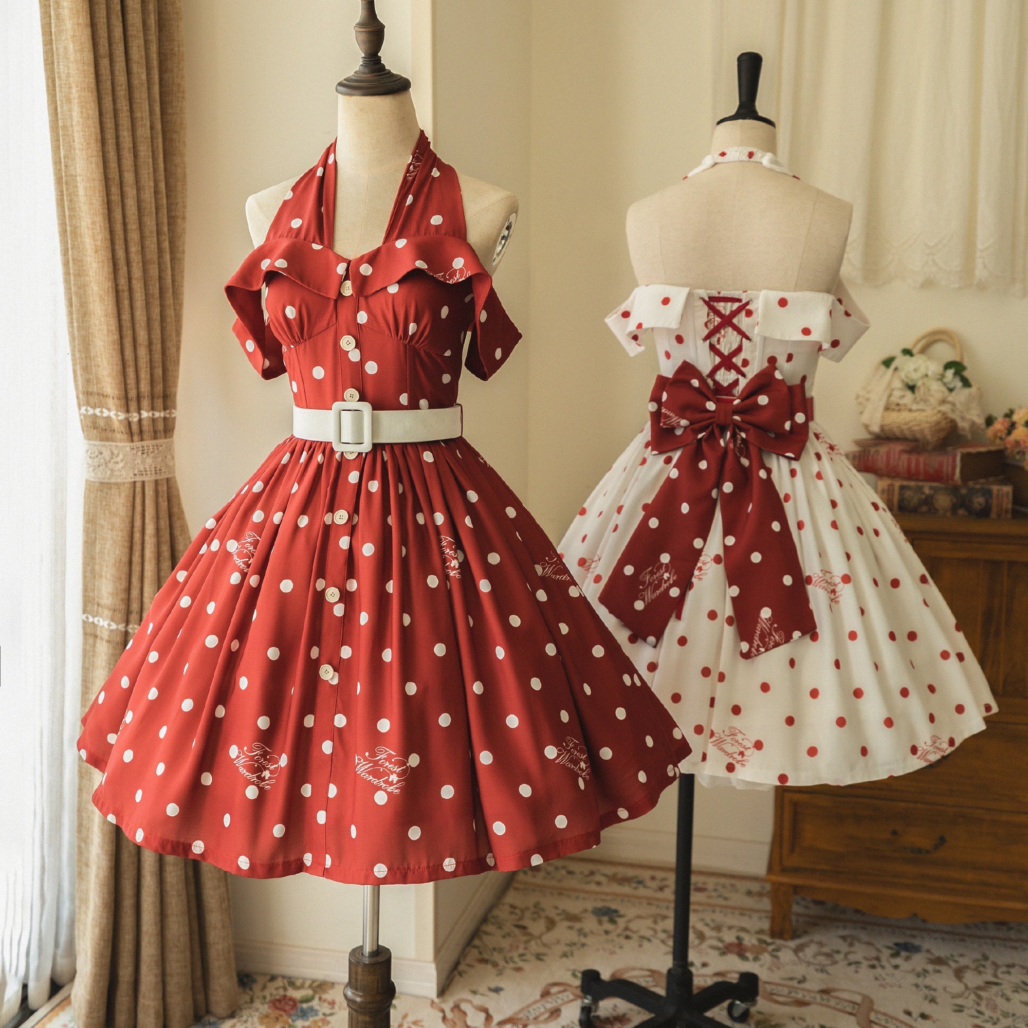 Chic Polka Dot Retro Dress - Y2K Fashion Inspired Vintage Style for Trendy Outfits