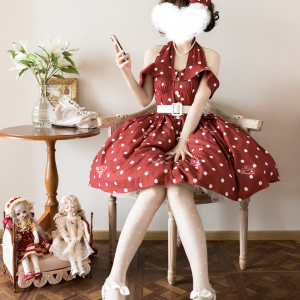 Chic Polka Dot Retro Dress - Y2K Fashion Inspired Vintage Style for Trendy Outfits