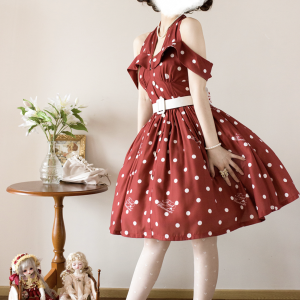 Chic Polka Dot Retro Dress - Y2K Fashion Inspired Vintage Style for Trendy Outfits