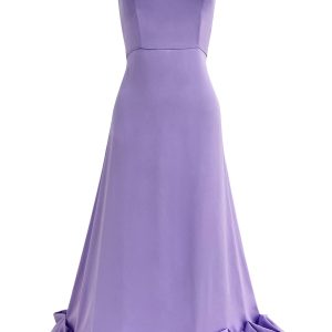 Chic Sleeveless A-Line Midi Dress with Shirring Hem for Y2K and Coquette Aesthetic