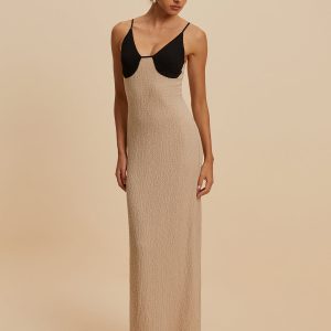 Chic Sleeveless Low Cut Long Dress for Effortless Y2K Style and Coquette Aesthetic