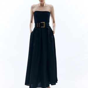 Chic Solid Off Shoulder Long Dress for Effortless Y2K Style and Coquette Aesthetic