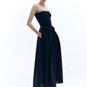 Chic Solid Off Shoulder Long Dress for Effortless Y2K Style and Coquette Aesthetic