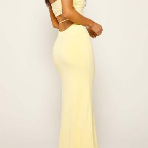 Chic Strappy Backless Cutout Bodycon Dress for Y2K Fashion Lovers