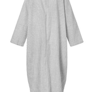 Chic Stripe Lapel Midi Dress - Effortless Y2K Style for Trendy Outfits