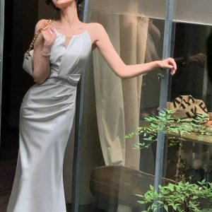 Chic Summer Mermaid Dress - Elegant Sleeveless Party & Wedding Outfit for Women