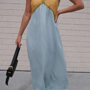 Chic V Neck Sleeveless Maxi Dress for Effortless Y2K Style and Coquette Aesthetic