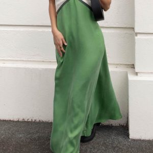 Chic V Neck Sleeveless Maxi Dress for Effortless Y2K Style and Coquette Aesthetic