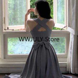 Chic Vintage Midi Dress for Women - Elegant Summer 2024 Y2K Fashion Evening Party Wear