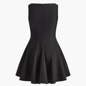 Chic Y2K Sleeveless Zipper Dress for Effortless Coquette Aesthetic Style