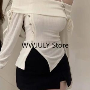 Chic Y2K Tops for Women: Elegant Long Sleeve Blouse - Casual Office Lady Outfits 2024