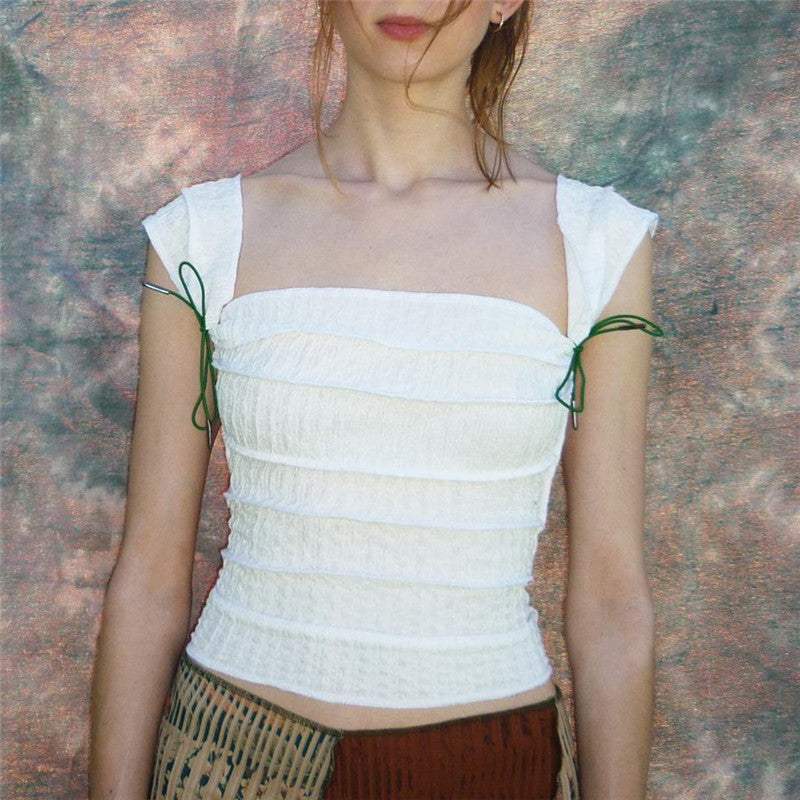 Chisom Y2K Crop Top: Cute Pastel Goth Aesthetic for Trendy Outfits and Comfy Style