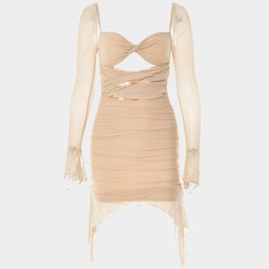 Clareford Y2K Cut Out Dress - Trendy Coquette Aesthetic for Stylish Outfits