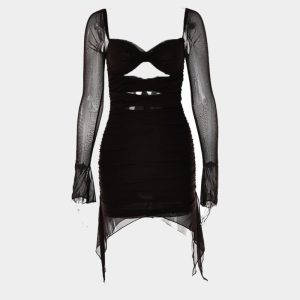 Clareford Y2K Cut Out Dress - Trendy Coquette Aesthetic for Stylish Outfits