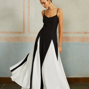 Color Block Spaghetti Strap Maxi Dress - Y2K Aesthetic Summer Fashion Essential