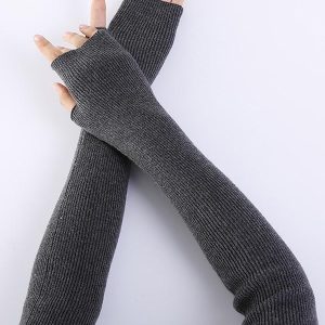 Colorful Knitted Sleevelet Accessories - Y2K Aesthetic Must-Have for Trendy Outfits