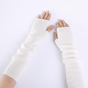 Colorful Knitted Sleevelet Accessories - Y2K Aesthetic Must-Have for Trendy Outfits