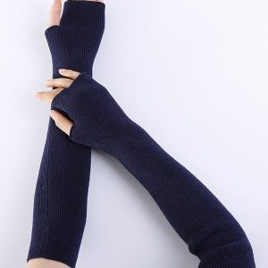 Colorful Knitted Sleevelet Accessories - Y2K Aesthetic Must-Have for Trendy Outfits