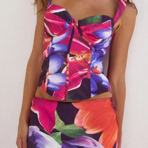 Colorful Y2K Matching Suit Tops & Skirt Sets for Summer Party, Club & Streetwear Fashion