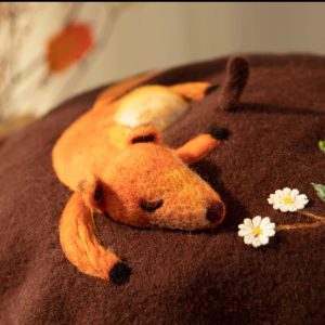 Coquette Aesthetic 3D Fox Nap Beret - Cute Y2K Fashion Accessory for Stylish Outfits