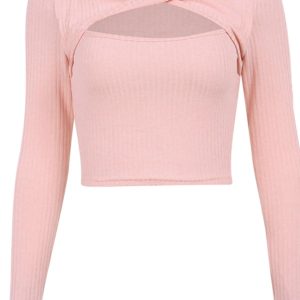 Coquette Aesthetic Alexa Knitted Top - Y2K Fashion Cute Crop Top for Stylish Outfits