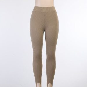 Coquette Aesthetic Ciel Knitted Yoga Pants for Y2K Fashion and Comfy Style