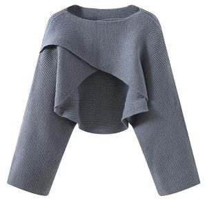 Coquette Aesthetic Crew Neck Knit Sweater - Y2K Fashion Essential for Cute Outfits