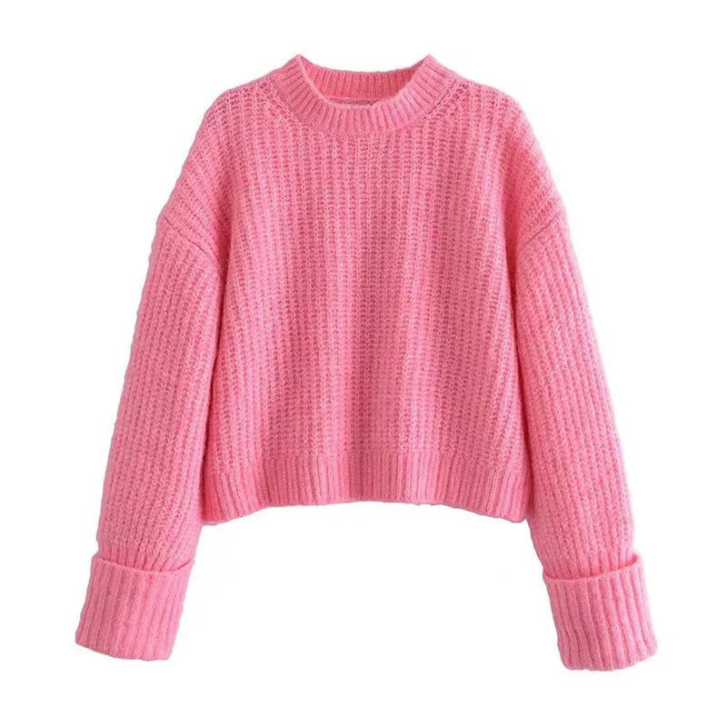 Coquette Aesthetic Eva Cotton Sweater - Y2K Fashion Cute Knit Top for Stylish Outfits