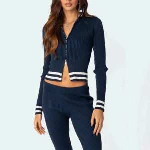 Coquette Aesthetic Jadira Knitted Pants Set - Y2K Fashion Comfy Outfit for Stylish Looks