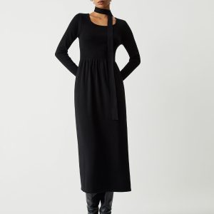 Coquette Aesthetic Long Sleeve Midi Sweater Dress for Y2K Fashion Lovers