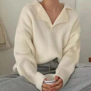 Coquette Aesthetic Mea Knitted Sweater - Y2K Fashion Cute Top for Cozy Fall Vibes