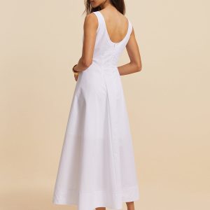 Cotton Crew Neck Sleeveless Dress - Y2K Aesthetic Casual Dress for Effortless Style